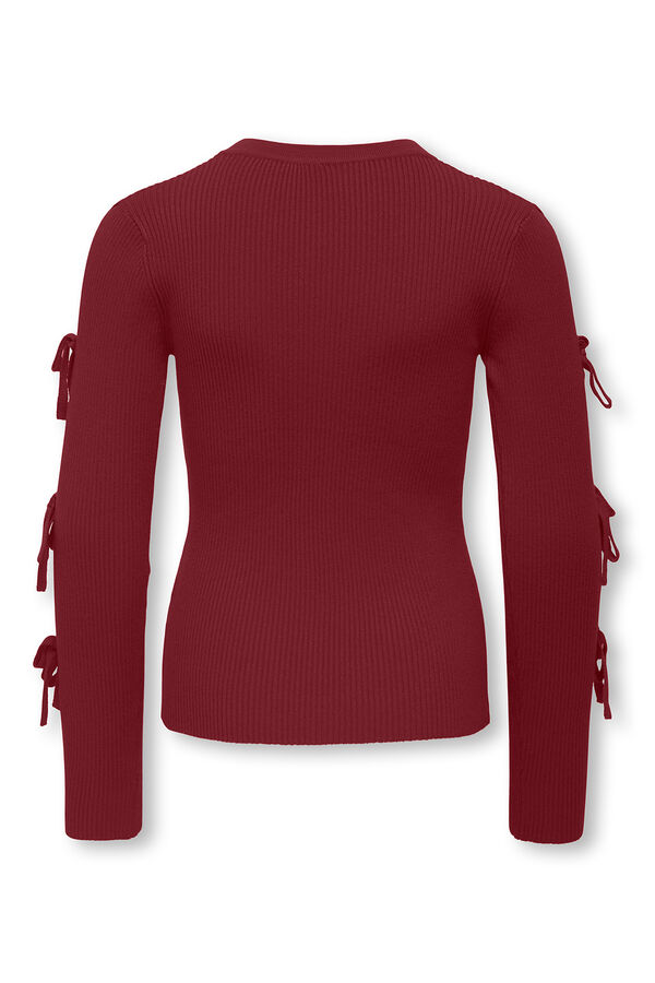 Only Girls Girl 'sleeve bows jumper rose