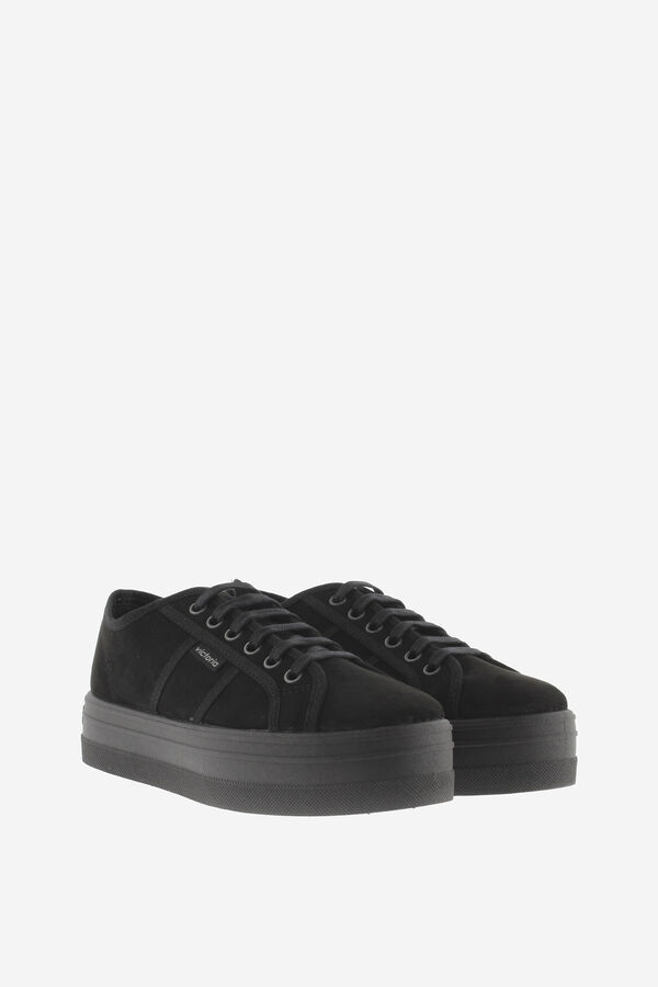 Springfield Barcelona recycled suede trainers black