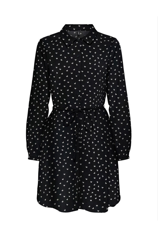 Only Vestido curto camiseiro preto