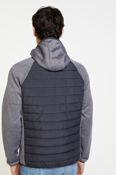 Springfield Combined hooded quilted jacket grey