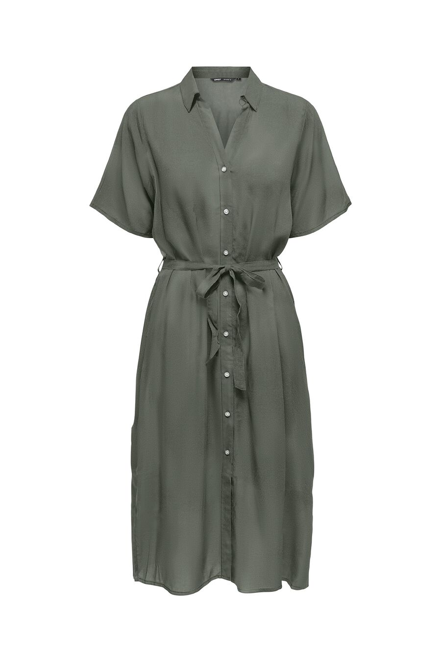 Vestido camisero estampado talla grande