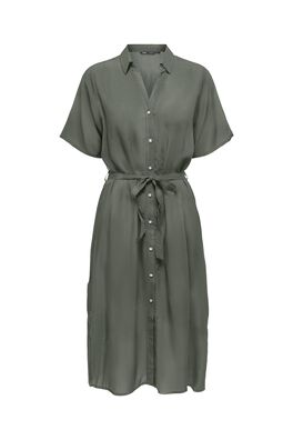 Vestido camisero estampado talla grande