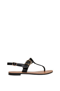 Springfield Flat thong sandals noir