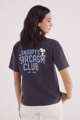 Springfield "Snoopy's sarcasm club" T-shirt grey