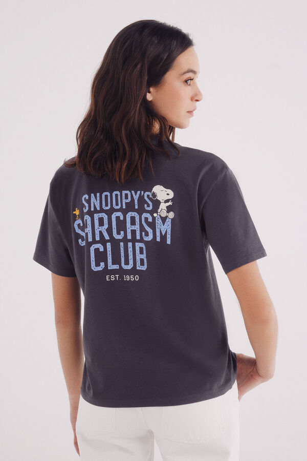 Springfield "Snoopy's sarcasm club" T-shirt grey