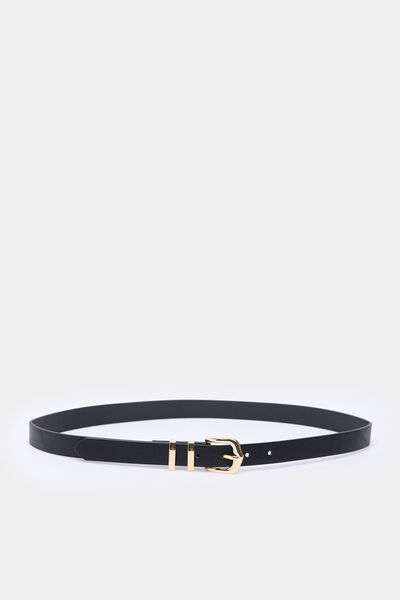 Springfield Double metal loop belt black