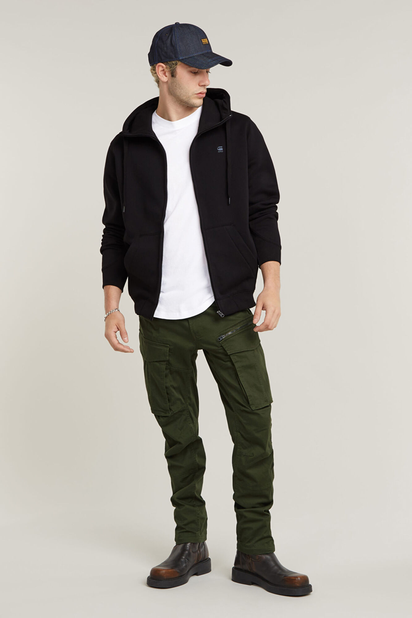 G-STAR Sweatshirt com fecho-&eacute;clair e fecho de capuz