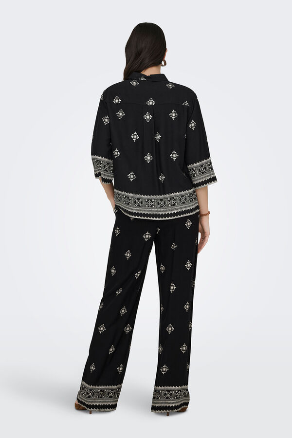 JDY Pantal&oacute;n largo ancho negro