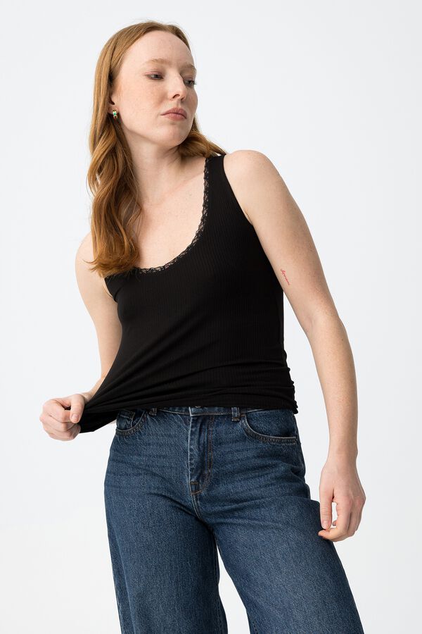 Tiffosi Set of 2 strappy tops noir