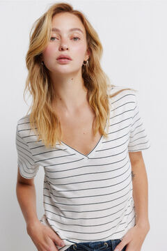 Springfield Cotton basic V-neck T-shirt