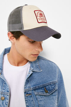 Springfield Trucker hat with motorbike patch grey mix
