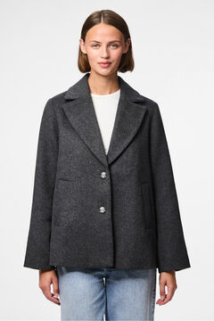 Pieces Abrigo pa&ntilde;o corto bot&oacute;n flor