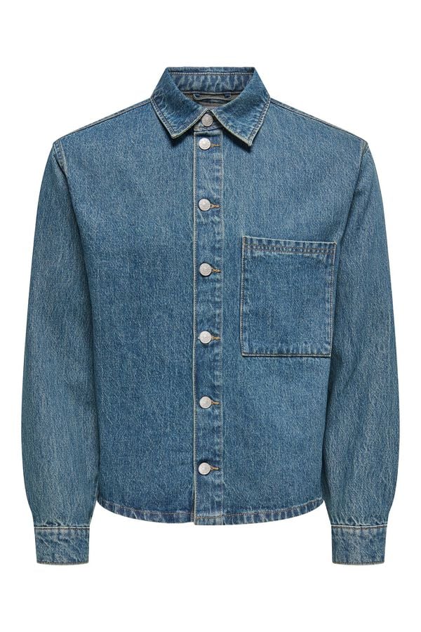 Only & Sons Denim jacket with buttons blue