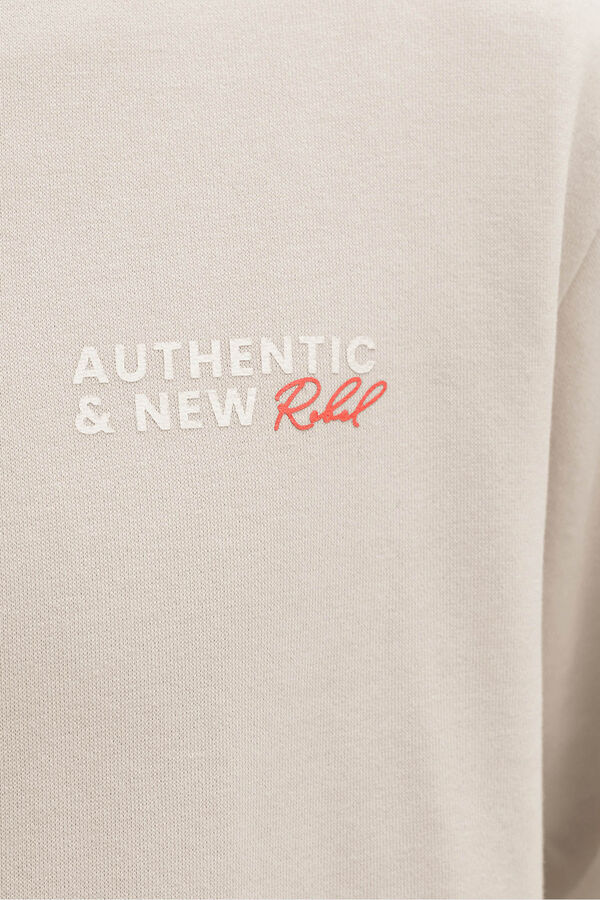 JJ REBEL Sudadera holgada backprint gris