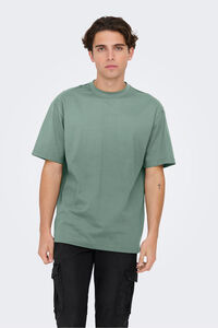 Only & Sons Camiseta masculina com corte descontraído. 100% algodão orgânico.