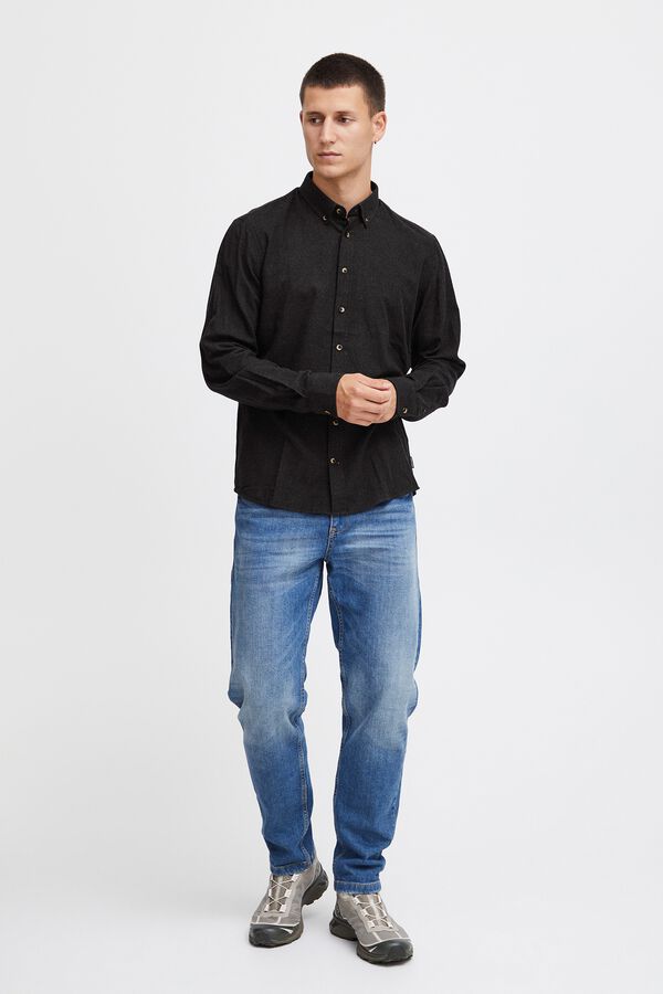 Blend Cotton long sleeve shirt black