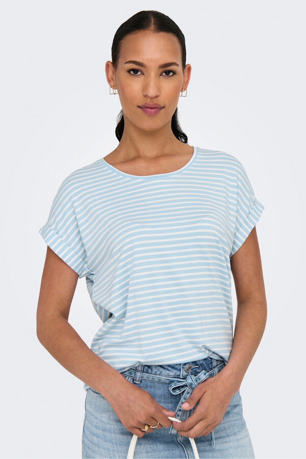 Only Short sleeve striped t-shirt  blue