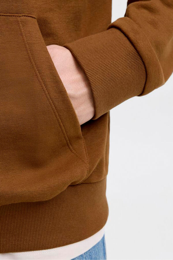 Jack & Jones Sudadera con capucha studio marr&oacute;n