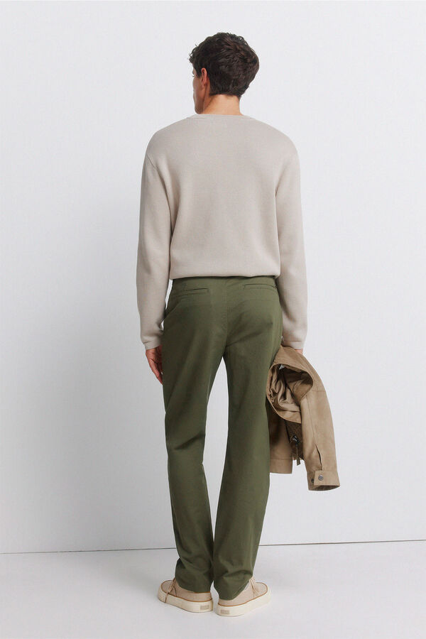 Springfield Micro-printed slim fit chinos printed