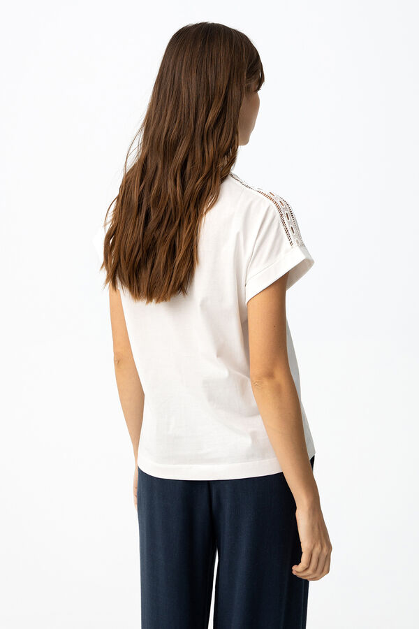 Tiffosi Front print T-shirt beige