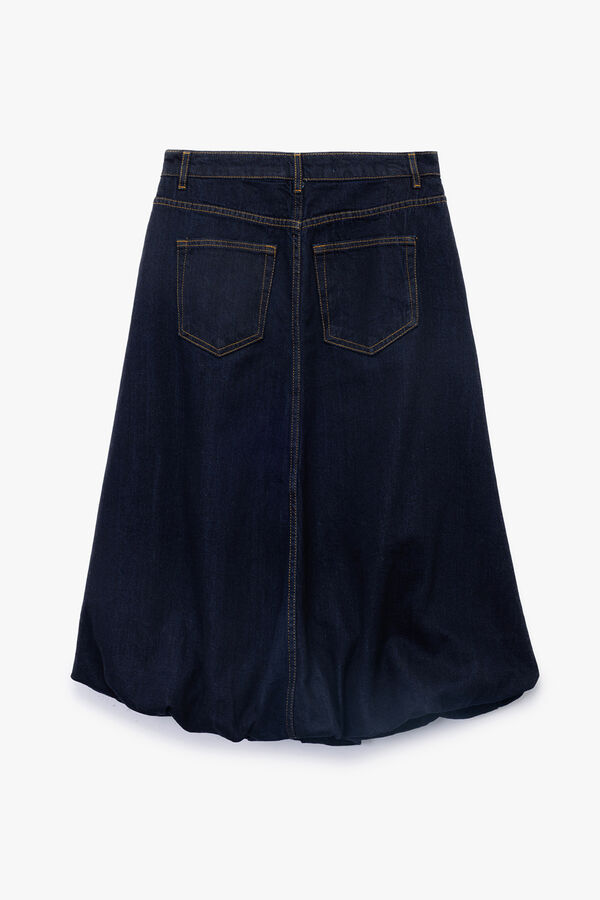 Koton Falda midi de corte est&aacute;ndar azul