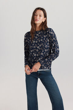 Springfield Printed two-material long sleeve T-shirt