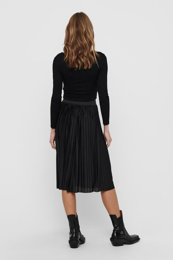 Springfield Pleated midi skirt black