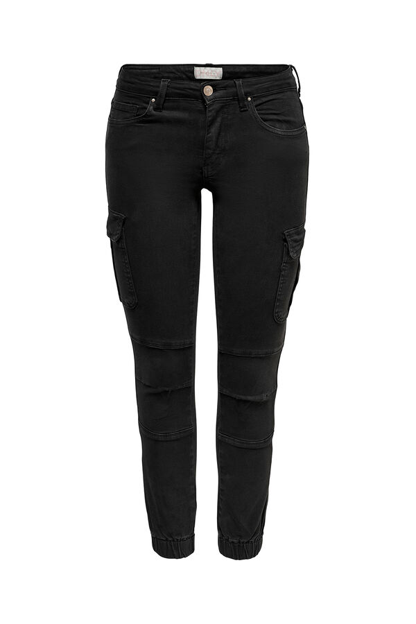 Only Cargohose Slim Fit Schwarz