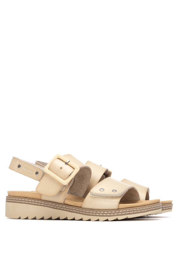Refresh Sandalias doble tira beige