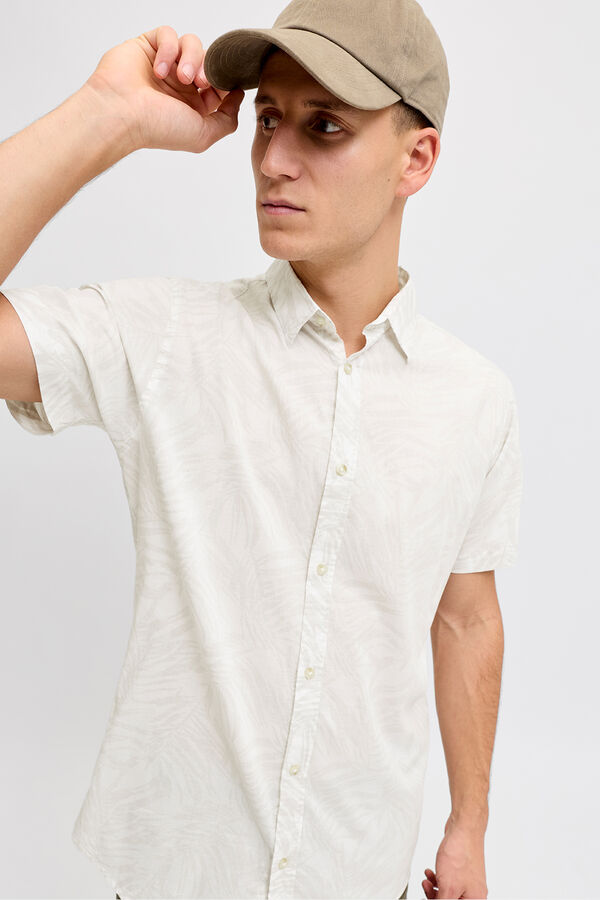 JJ REBEL Poplin short sleeve shirt white