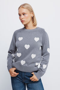 Springfield Intarsia hearts jumper