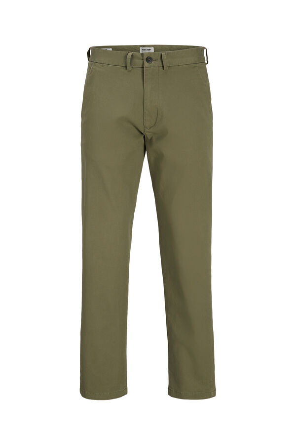 Jack & Jones Pantal&oacute;n chino relaxed tiro medio verde