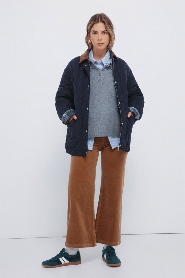 Springfield Embroidered polo shirt jumper grey