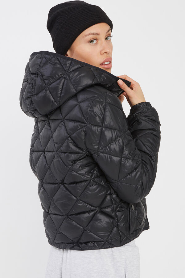 Springfield Light hooded puffer jacket crna