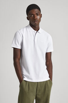 Springfield Piqué polo shirt with embroidered logo white