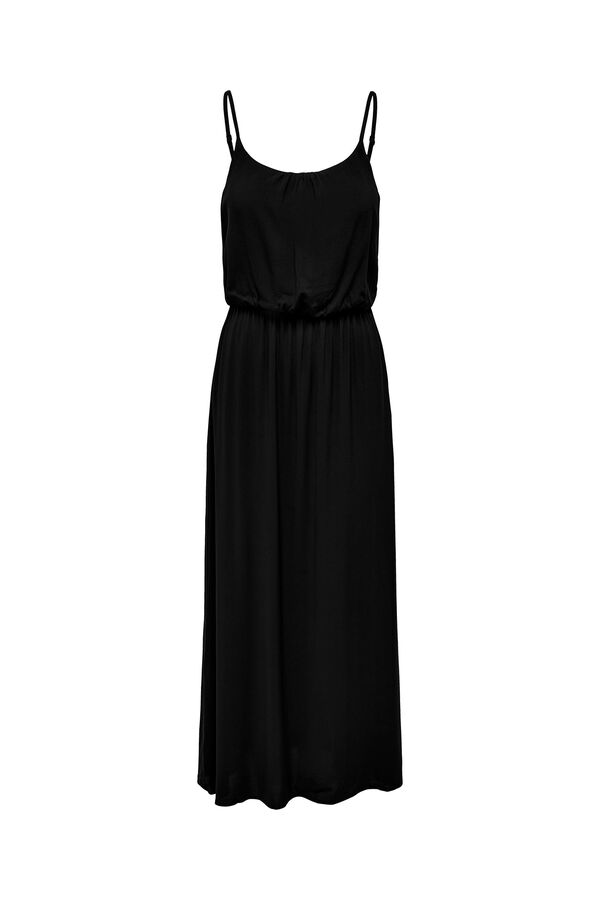 Springfield Langes trägerloses Kleid schwarz