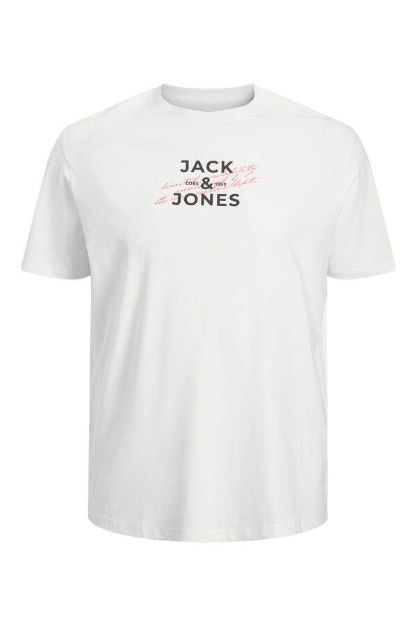 Jack & Jones PLUS Short sleeve logo T-shirt white