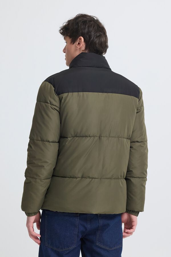 Blend Two-tone puffer jacket beige