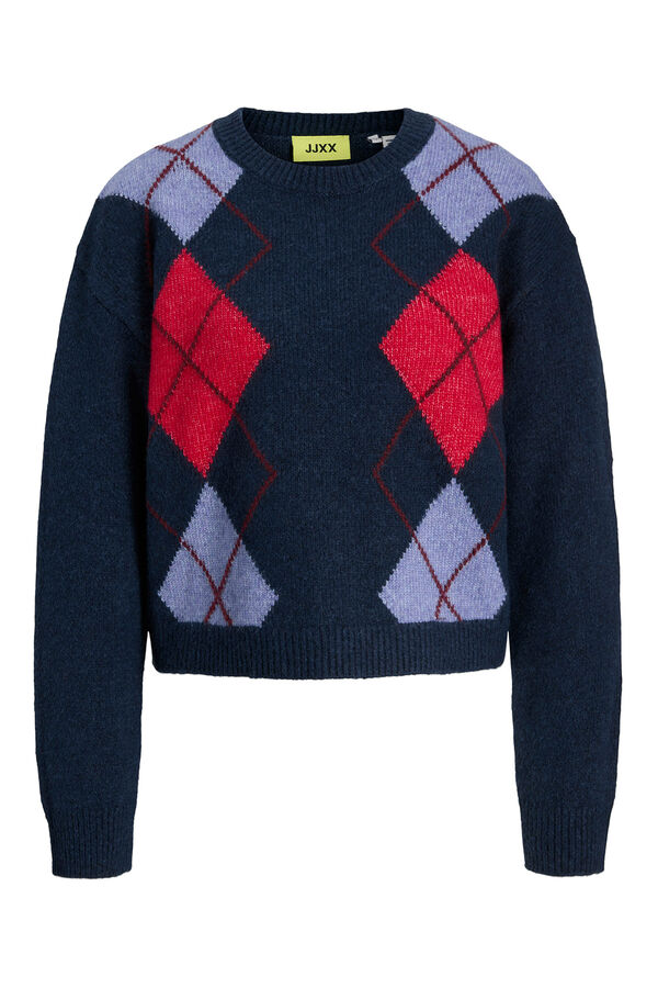 Jack & Jones Jersey de punto rombos azul