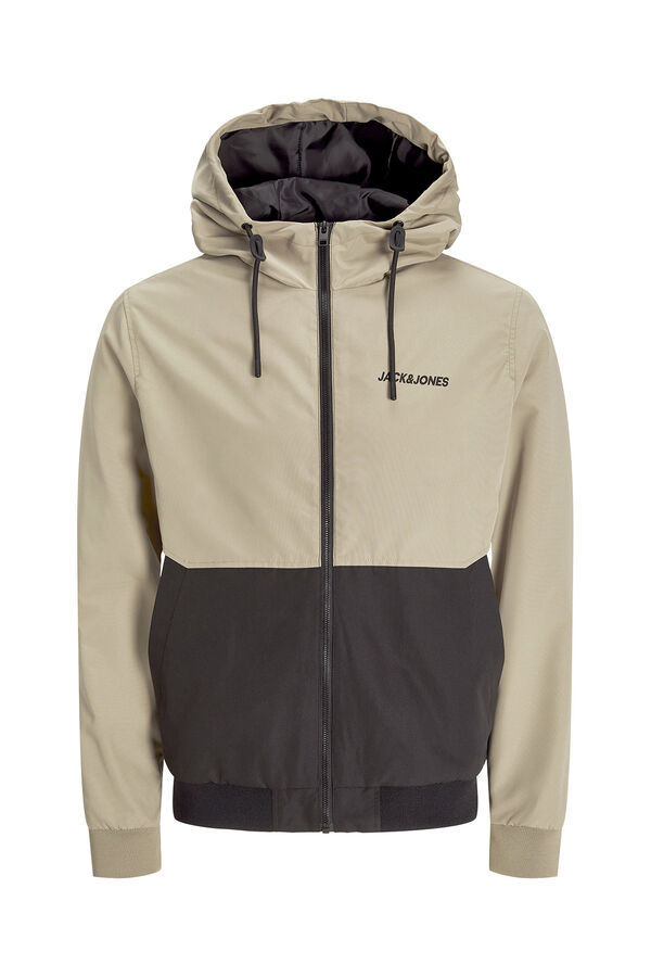 Jack & Jones bomber jacket with hood grey