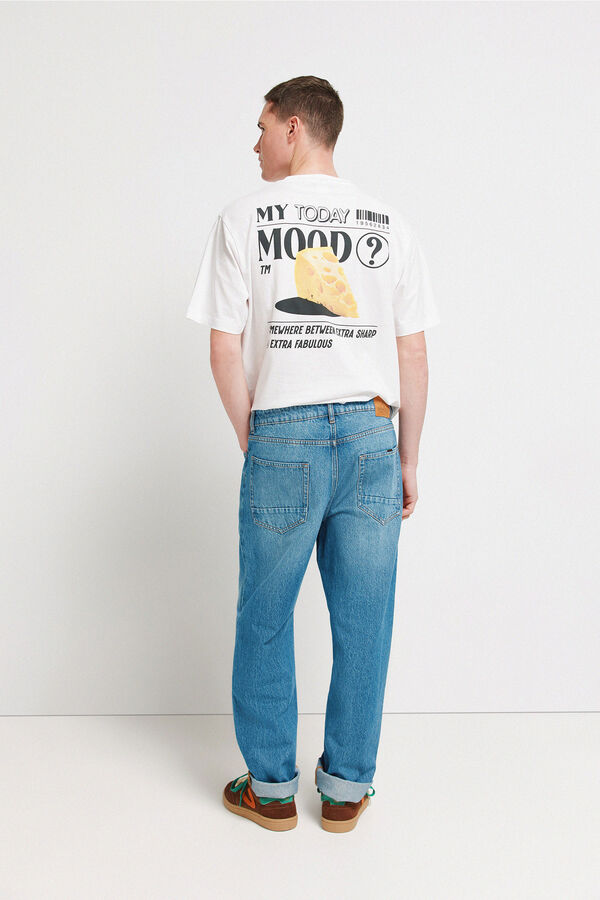 Springfield Medium wash straight fit jeans blue