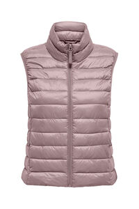 Only Colete acolchoado fecho-&eacute;clair