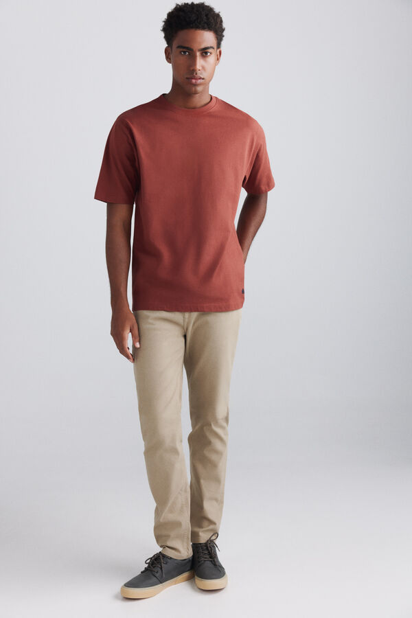 Springfield Heavy weight basic T-shirt pink