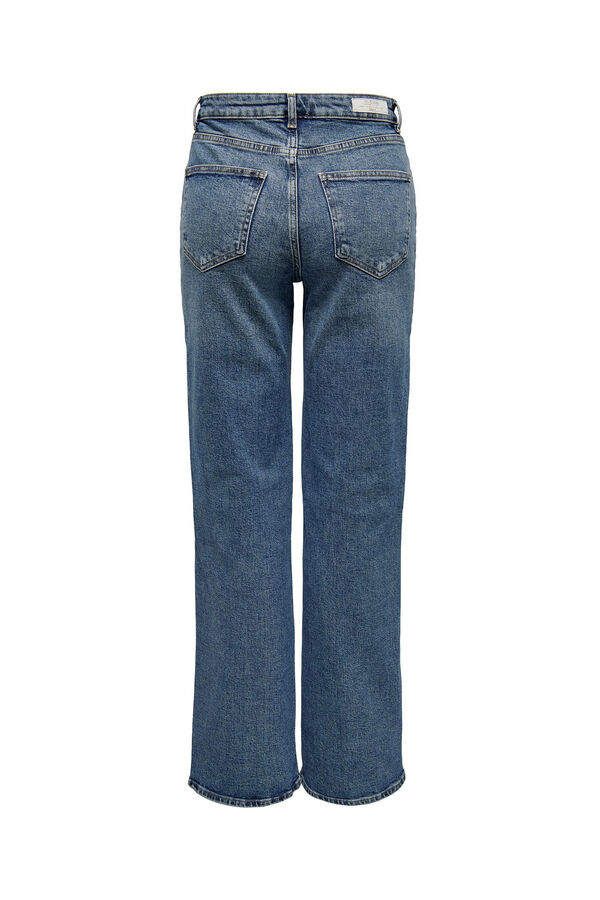 Springfield Wide leg high waist jeans royal blue