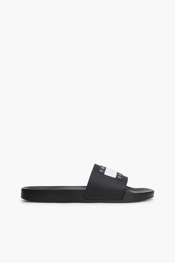 Tommy Jeans Chanclas tipo pala negro