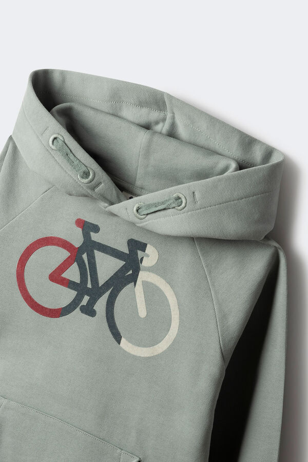 Springfield Sweatshirt com capuz bicicleta menino azul