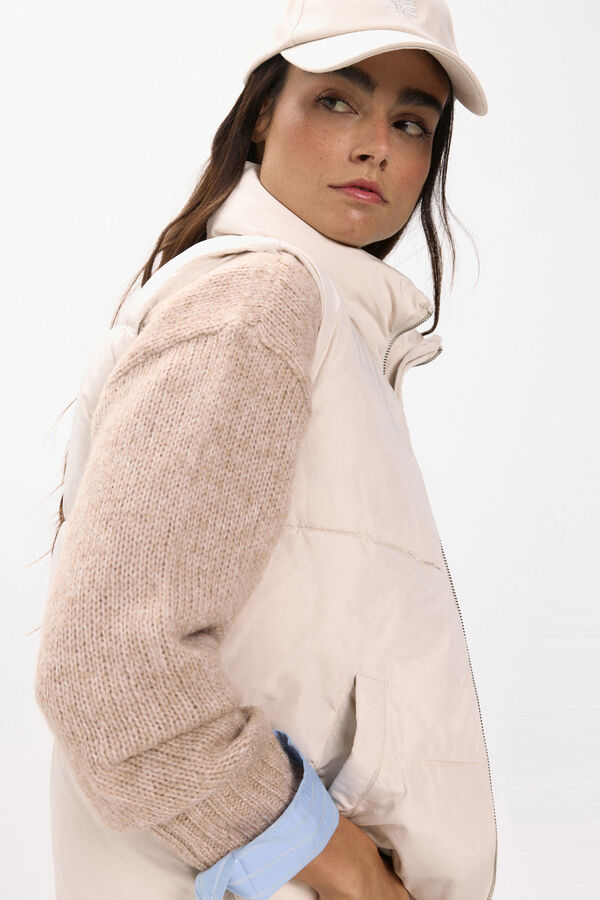 JDY Chaleco acolchado gris