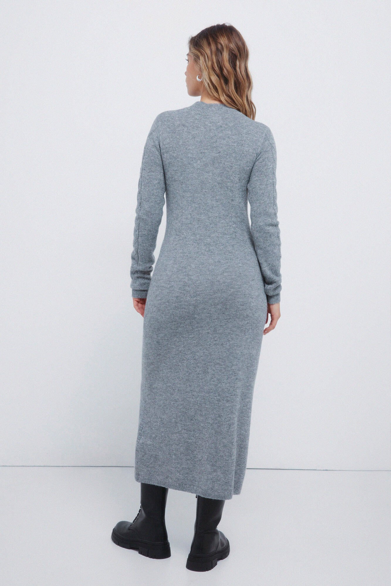 Cable knit jersey-knit midi dress | Dresses | SPF