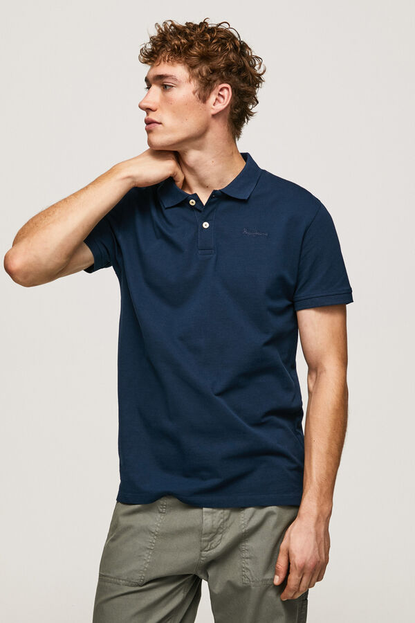 Springfield Men's short-sleeved polo shirt. navy