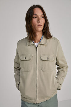Springfield Cotton jacket with pockets grey